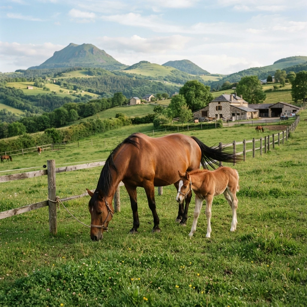 Élevage de chevaux au Rocking ranch, Saint-Germain-des-Fossés