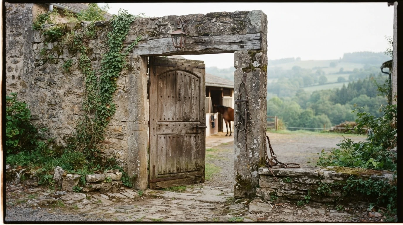 Entrée du Rocking ranch, centre équestre à Saint-Germain-des-Fossés