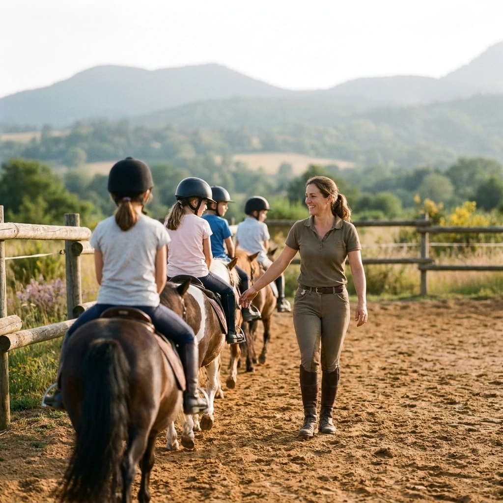 Cours de poney à Saint-Germain-des-Fossés, Allier